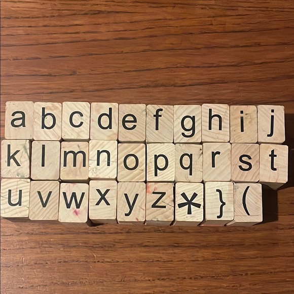 Other - Wooden Alphabet rubber stamps